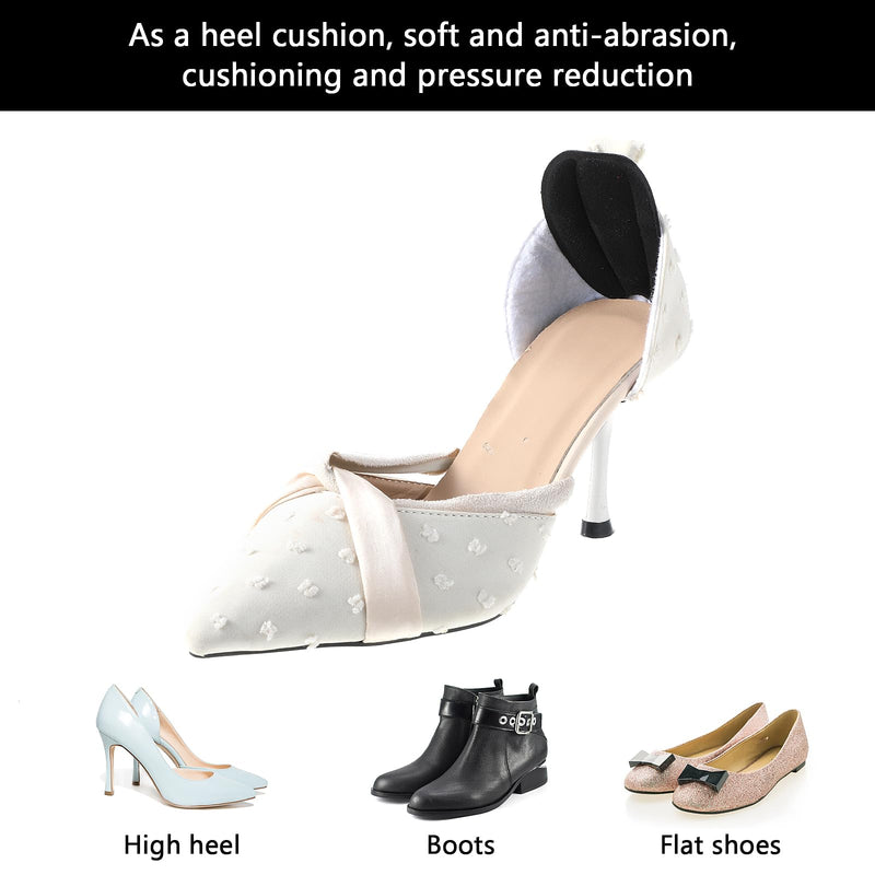 [Australia] - Oruola 2 pairs of shoe tongue pads, non-slip tongue pads for loose shoes, felt shoe pads for men and women, heel pads, forefoot insoles, adjustable shoe fit, black 