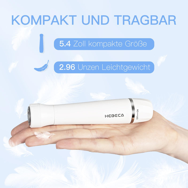 [Australia] - HEBECA Nose Hair Trimmer for Women 3-in-1 Electric Facial Hair Removal Rechargeable Eyebrow Razor Electric Portble Waterproof Facial Razor Razor 