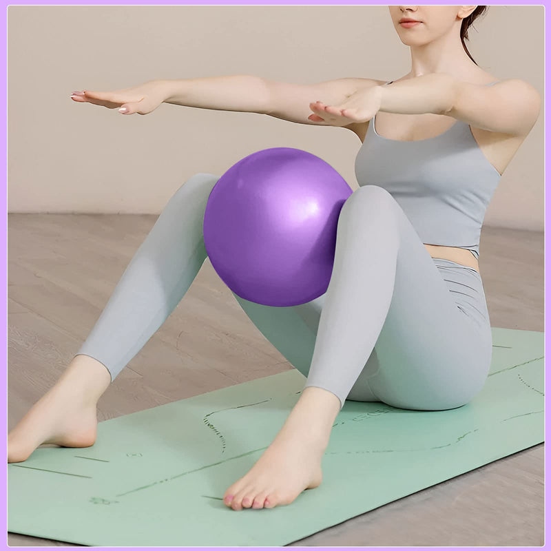 [Australia] - Pilates Ball, 9 Inch Small Exercise Ball Workout Ball Core Ball Anti-Burst Small Yoga Ball purple 