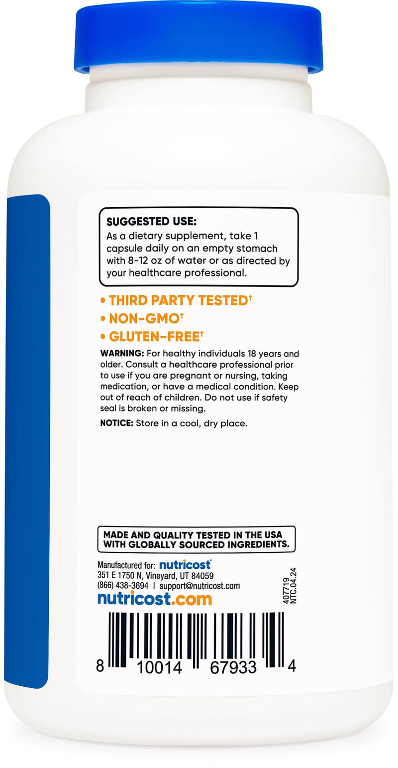 Nutricost L-Glutamine 800mg, 180 Capsules - Gluten Free, Non-GMO (Pack of 2) 180 Count (Pack of 2)