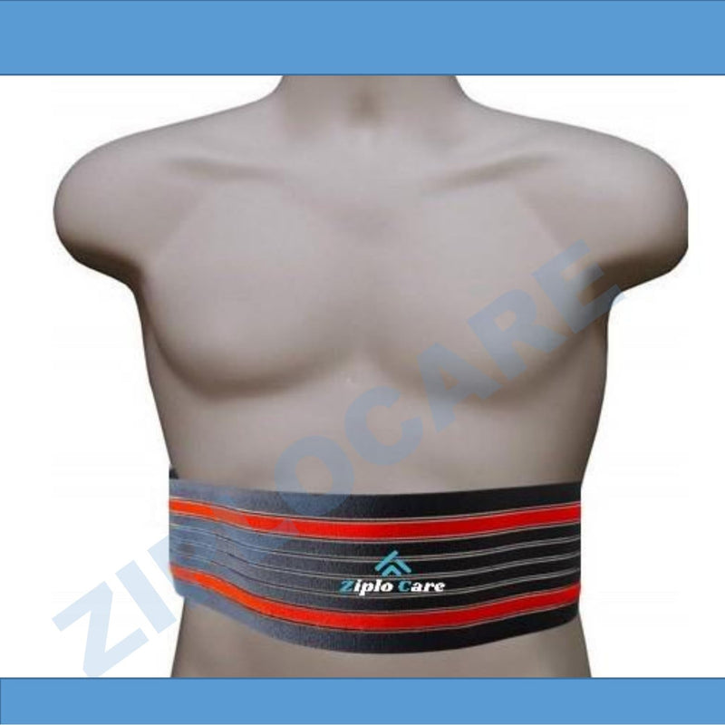 Umbilical Hernia Support Belt for Men | Adjustable Abdominal Binder | Breathable Compression Wrap for Navel Hernia, Post-Surgery Recovery & Belly Button Pain Relief (Black & Red, X-Large) Black & Red
