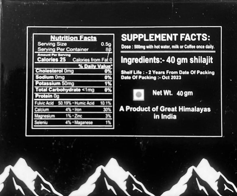 [Australia] - Pindari Shilajit Resin Pure Shilajit 500mg, Nutrient Dense, High Potency, Energy Boost, Immune Support (Resin) 