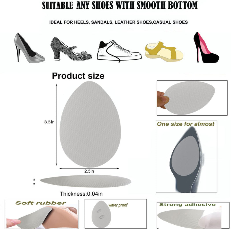 [Australia] - Non-Slip Shoes Pads Sole Protectors Adhesive, High Heels Anti-Slip Shoe Grips (Clear 3pairs) Clear 3pairs 