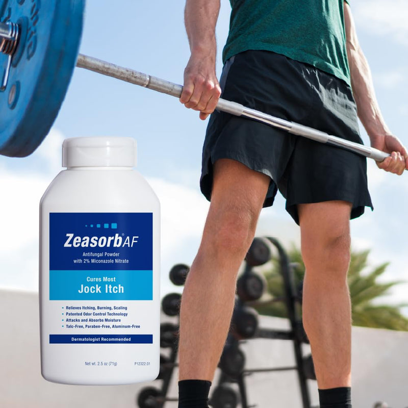Zeasorb Super Absorbent Antifungal Treatment Powder for Jock Itch, Dermatologist Recommended, Attacks and Absorbs Moisture, Patented Odor Control Technology, with Bentonite Clay and Aloe, 2.5 oz Pack of 1