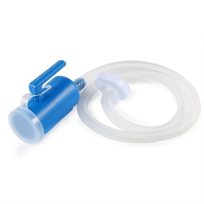 ONEDONE Urinals for Men - Portable Urinal for Men Spill Proof Nighttime Men's Urinal Bottle Male Pee Bottle Urine Bottle 68 OZ for Hospital Home Camping Car Travel 45" Long Hose with Lid (Blue) Blue