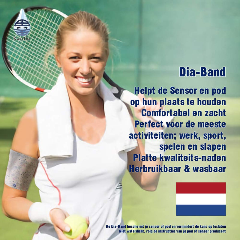 [Australia] - Dia-Band Ultra Thin, Glucose Sensor Protection Bracelet Freestyle Libre, Medtronic, Dexcom or Omnipod - Comfortable reusable diabetic band. M (27-30cm) 