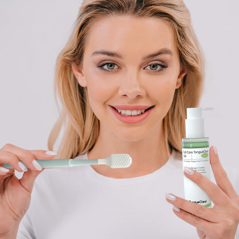 [Australia] - Oral cleaner & Gel Kit | Oral Mucosa Scraper to Fight Bad Breath and Halitosis | Mouth Odor Eliminator | Tongue Cleaner for Adults | Fresh Mint (Set of 1)… Oral Cleaner&Gel 