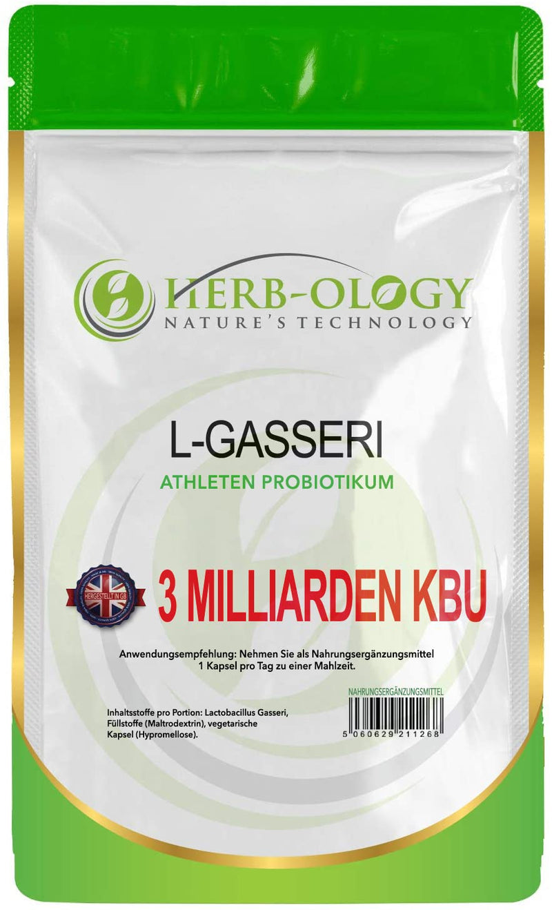 HB Lactobacillus Gasseri | 120 Lactobacillus Probiotic Capsules - High Strength 3 Billion CFU L-Gasseri Probiotic per Serving | Non-GMO, Gluten & Allergen Free | Made in The UK 120 count (Pack of 1)