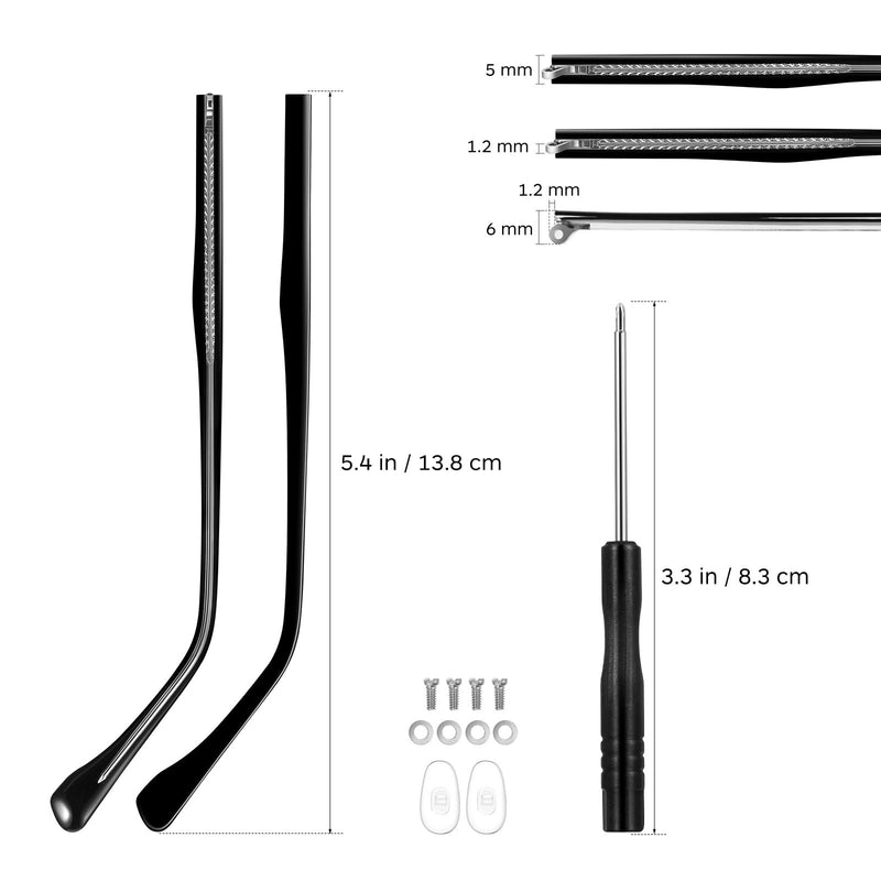 [Australia] - Operitacx 1 pair of glasses temples for changing, universal glasses frame holders, glasses legs, glasses accessories 