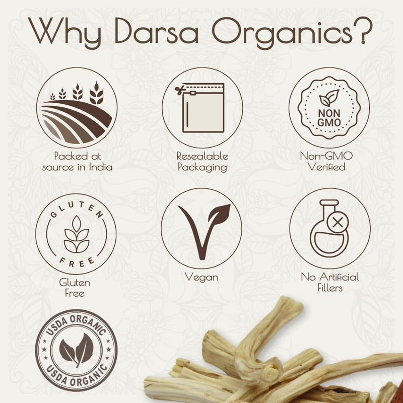 [Australia] - Organic Shatavari Cut & Sifted from India 4 oz | Asparagus Racemosus | Supports Lactation | Improves female reproductive health | Boosts Vitality & Strength | Helps Hair Growth 