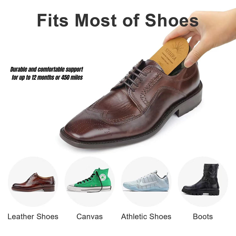 [Australia] - Adjustable Heel Lifts for Shoes, 1/4'' Height Increase Insoles for Achilles Tendonitis, Heel Pain, Leg Length Discrepancy, Plantar Fasciitis, Shoe Lifts (Medium (Pack of 2), Brown) Medium (Pack of 2) 