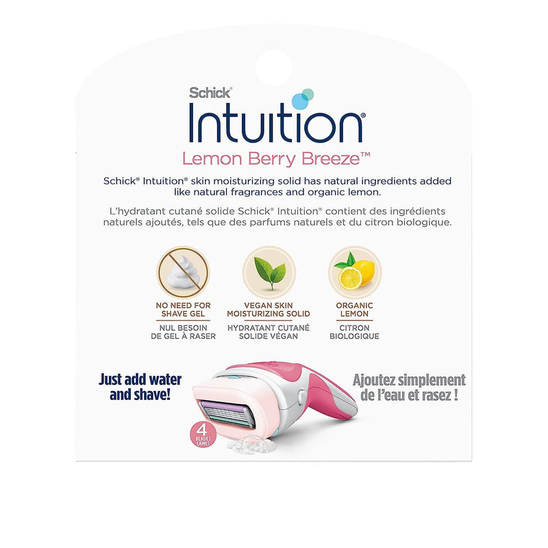 [Australia] - Schick Intuition Lemon Renewing Moisture Women Razor Refill Cartridges, New Version 2022 (Lemon6Count(2Pack)) Lemon6Count(2Pack) 
