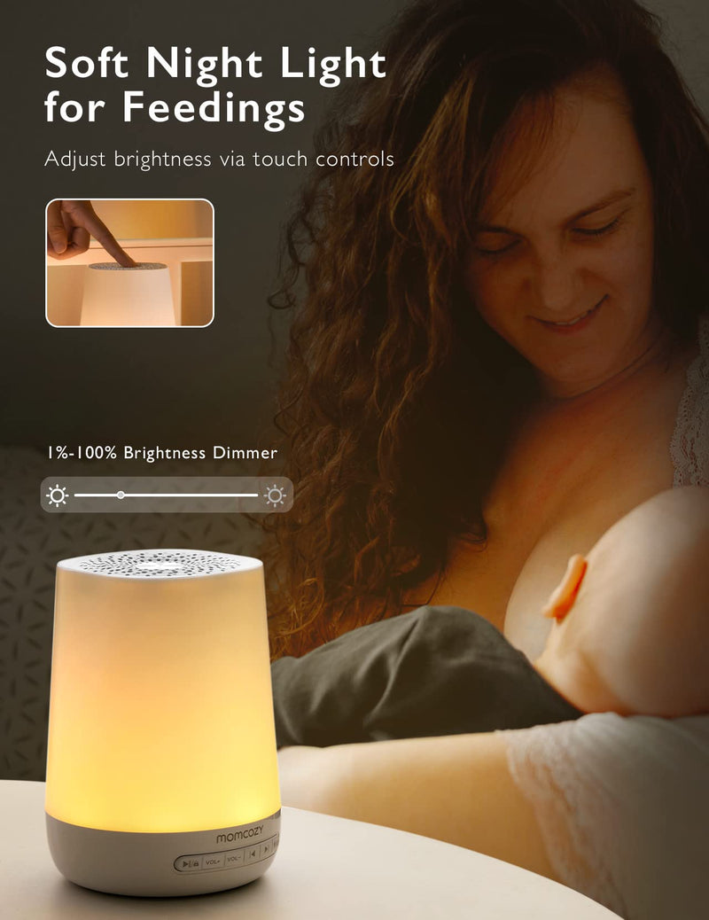 [Australia] - Baby Sound Machine, Momcozy White Noise Machine for Baby Sleeping with Night Light, Toddler Sleep Trainer with 34 Soothing Sounds, Timer, App Remote Control, Personal Sleep Routine (Blue) 