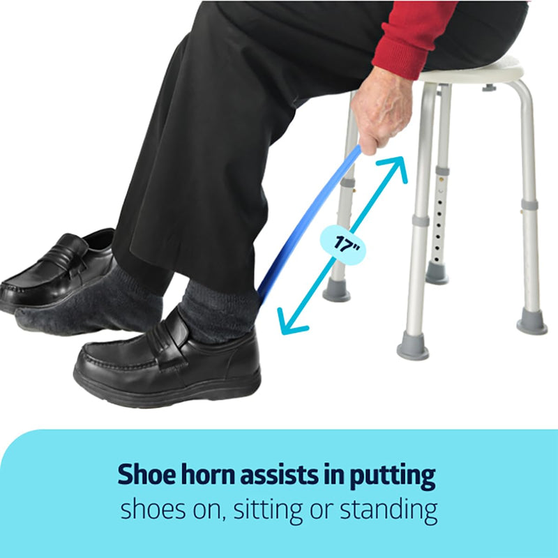 [Australia] - Medline Economy Hip Kit, Mobility Aids Ideal for Hip Surgery Recovery, 4-Pieces, 26" Grabber Reacher, Shoehorn, Sock-Aid, and Contoured Bath Sponge 