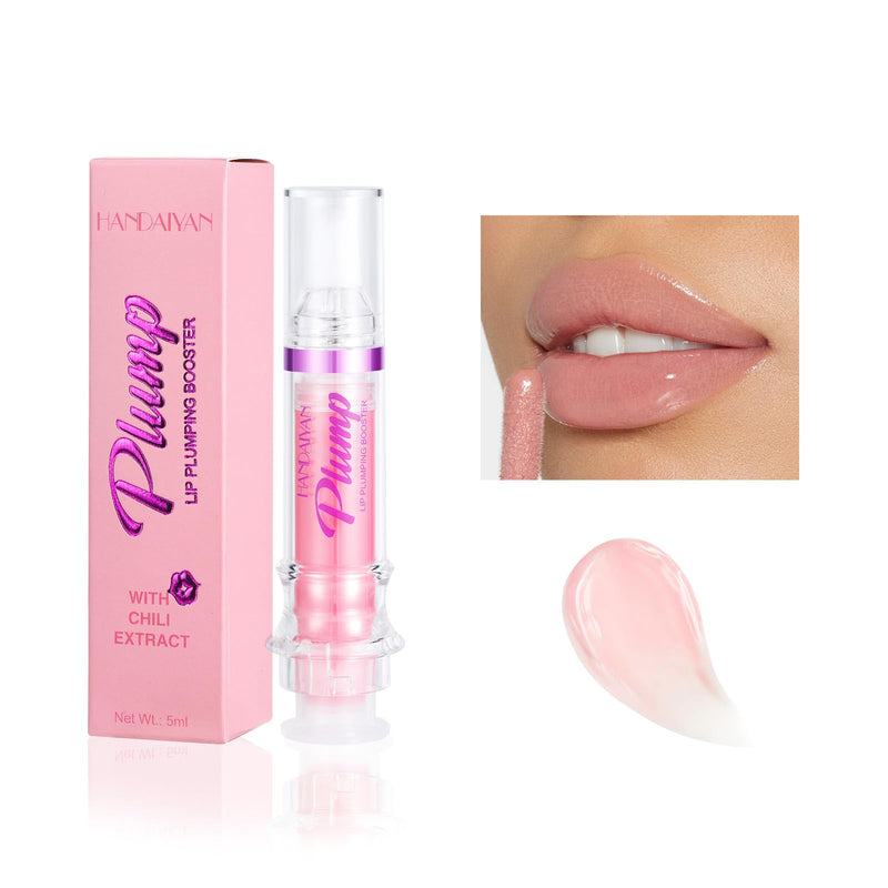 Lip Plumper Gloss, Plumping Lip Oil with Chili Extract, Spicy Lip Plumper for Women Girls, Fuller Lips Instantly, Moisturizing, High-Shine and Moisturizing (01#) 01#