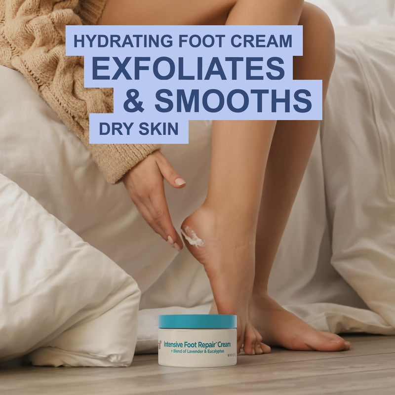Kerasal Intensive Foot Repair Cream with Lactic Acid, Lavender, & Eucalyptus, 4 oz 4 Ounce (Pack of 1) Intensive Foot Repair Cream (Pack of 1)