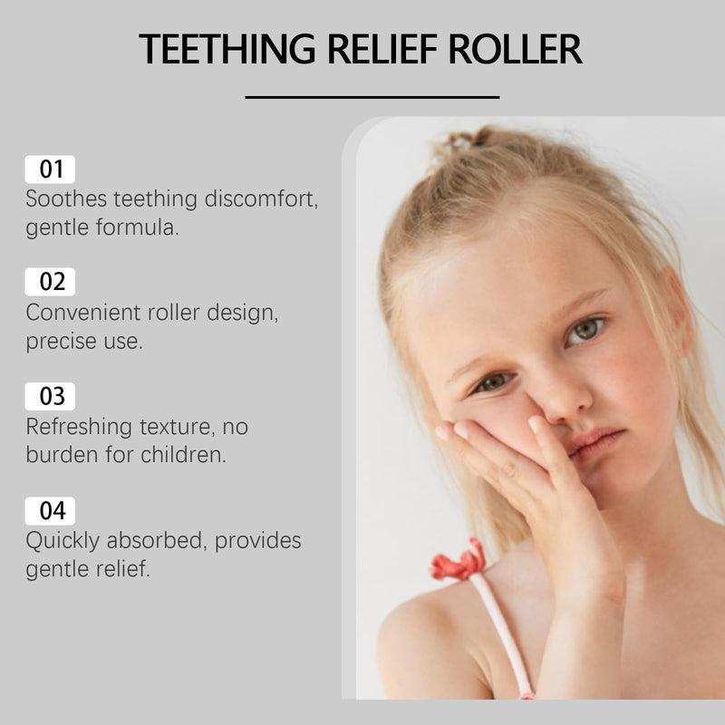 [Australia] - Teething Roller All Natural for Babies, Natural Gum Relief with Chamomile & Rose Oil, 2Pack 