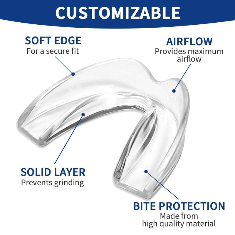 [Australia] - Mouth Guard for Grinding Teeth at Night,Mouthguards for Grinding of Teeth Protection for Teeth,Reusable Teeth Grinding,for Teeth Grinding, Night Guards for Teeth Grinding(4 Pack/Two Size) 