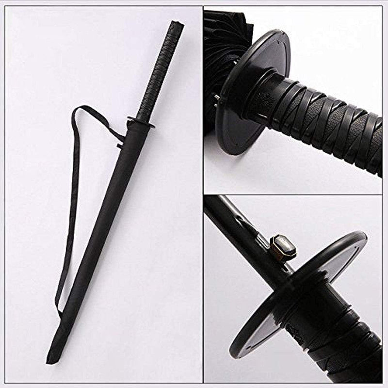 WPOZD Samurai Umbrella Semi-automatic Samurai umbrella is a creative gift for wind and rain protection outdoors 24 bone