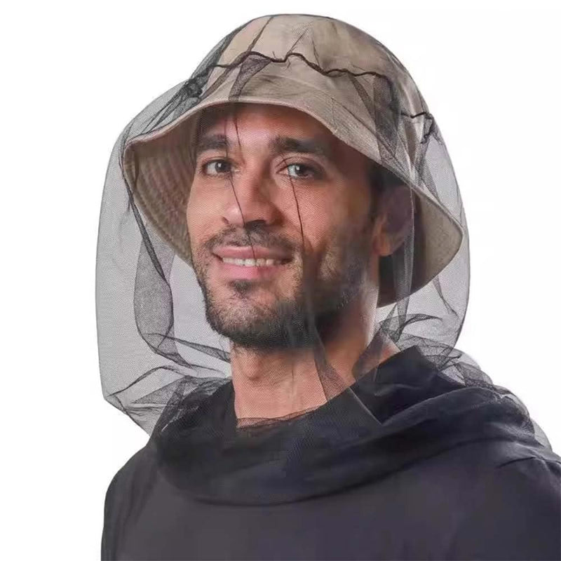 [Australia] - Pack of 3 premium mosquito net heads for insects, fly and insect protection, ultra large and long, extra fine holes for camping, hiking, fishing, gardening, safari, suitable for all hats head net 