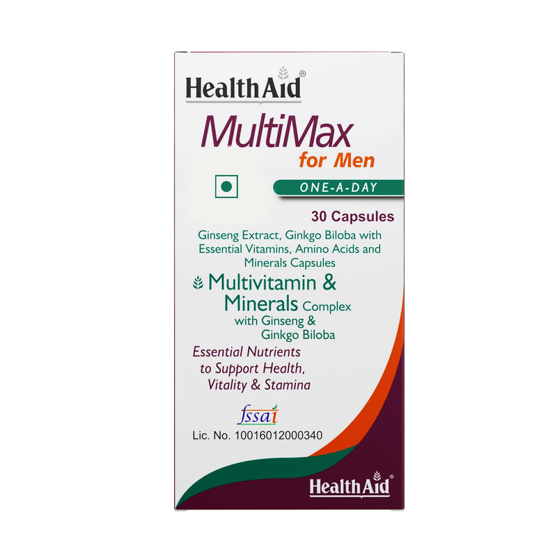 HealthAid MultiMax for Men Multivitamins and Minerals, 30 Capsules