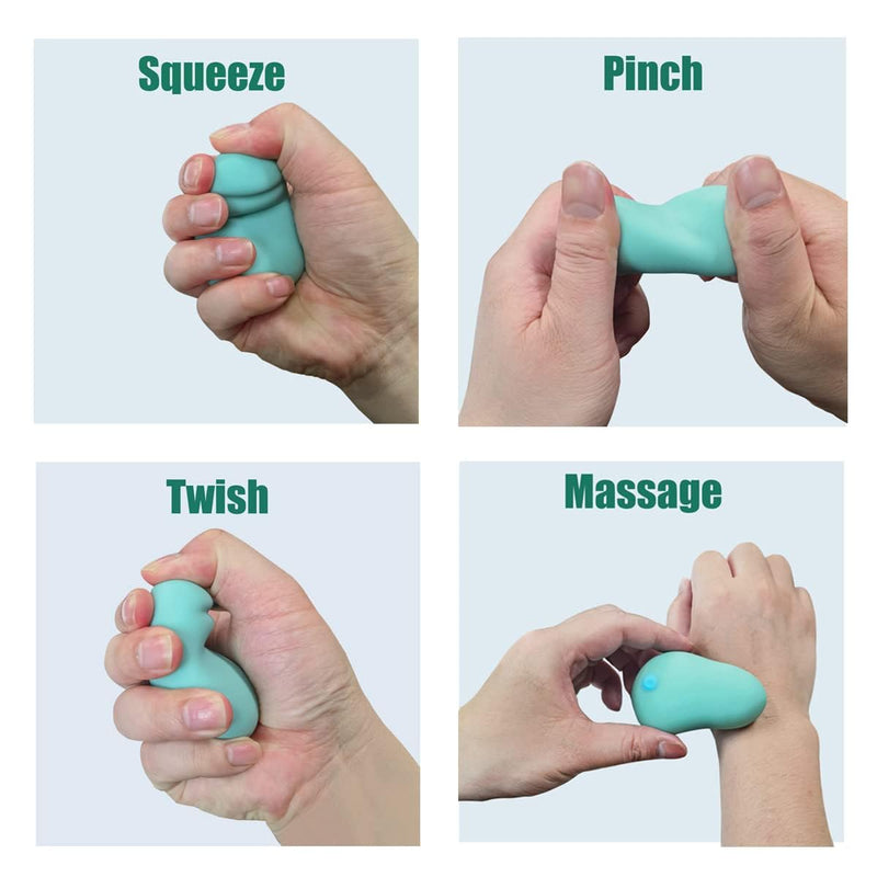 [Australia] - Multifunctional Ultra Soft Squeeze Personal Electric Massager with Vibrating Physic Therapy Massage Ball, Finger Massager for Hand Exercisers Fidget & Relaxtion(Green) 
