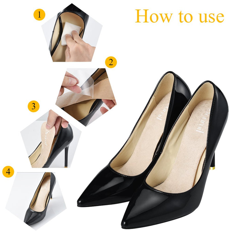 [Australia] - Soumit Insoles for Women, 2 Pairs Non-Slip and Self-Adhesive Insoles for High Heels, Sandals, Relieves Stress and Fatigue in the Feet 