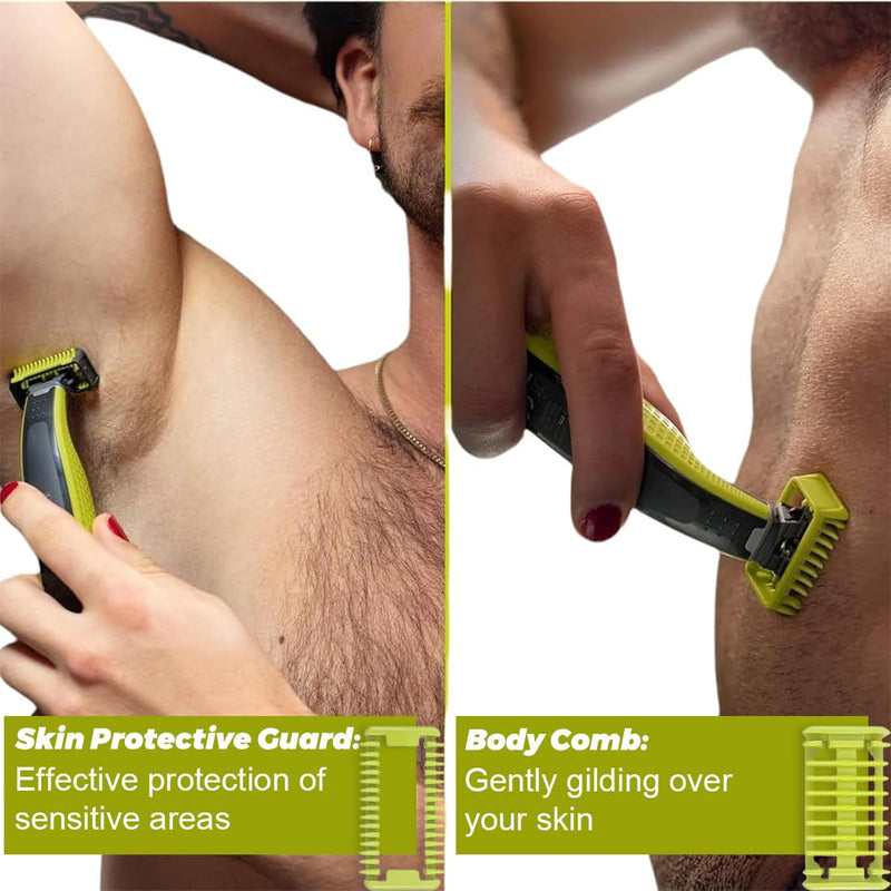 [Australia] - AVRUYPI 2pcs Shaving Combs Help Cut Body Hair Skin Protection Shaving Suitable for Philips Shaver QP25XX/QP26XX/QP65XX/QP66XX 
