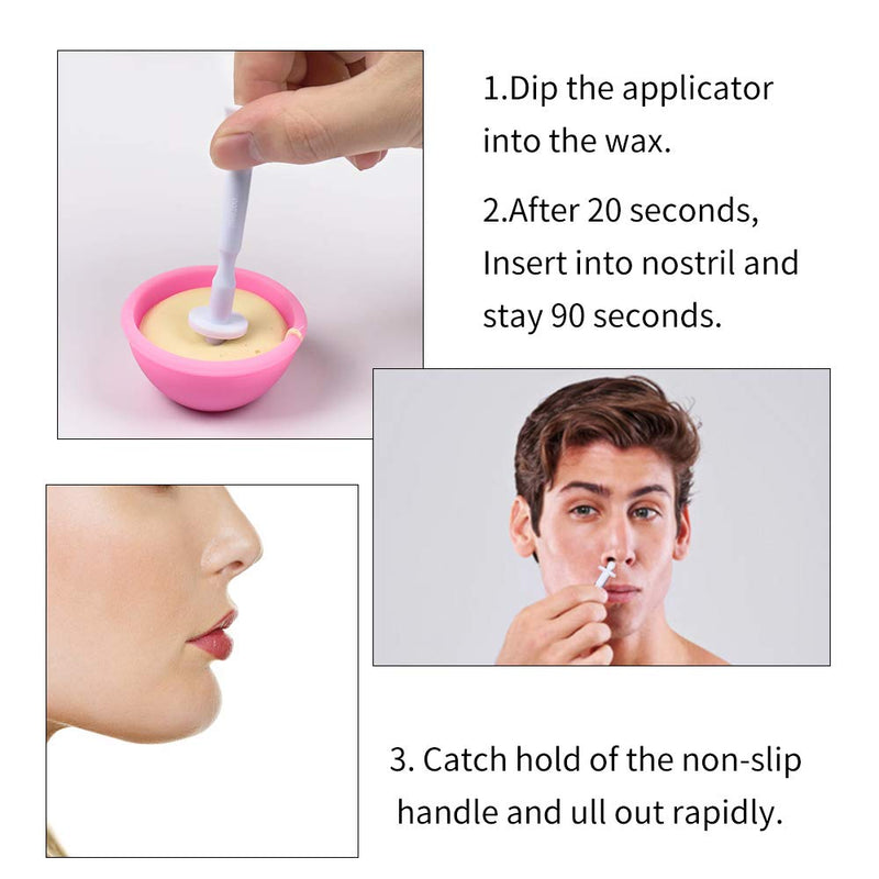 [Australia] - BlueZOO 60PCS Nose Wax Applicator Sticks Spatulas for Nostril Nasal Cleaning Ear Hairs Eyebrow Facial Hair Removal 