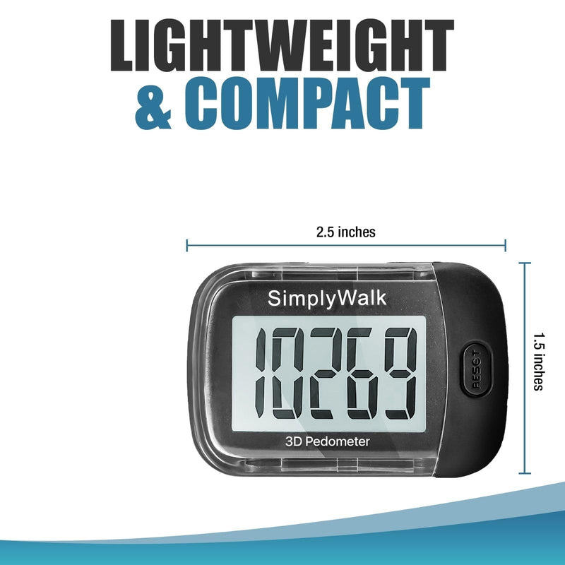 [Australia] - Simple Pedometer for Walking, Step Counter with Large Display, for Women Men Kids Seniors 
