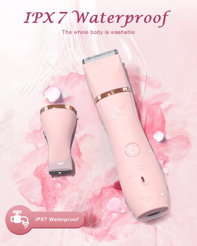 [Australia] - YBLNTEK soft rubber coating electric razor women's intimate area, 2 in 1 battery intimate razor for women, wireless women's razor electric, bikini trimmer epilator, lady shaver arms/legs 