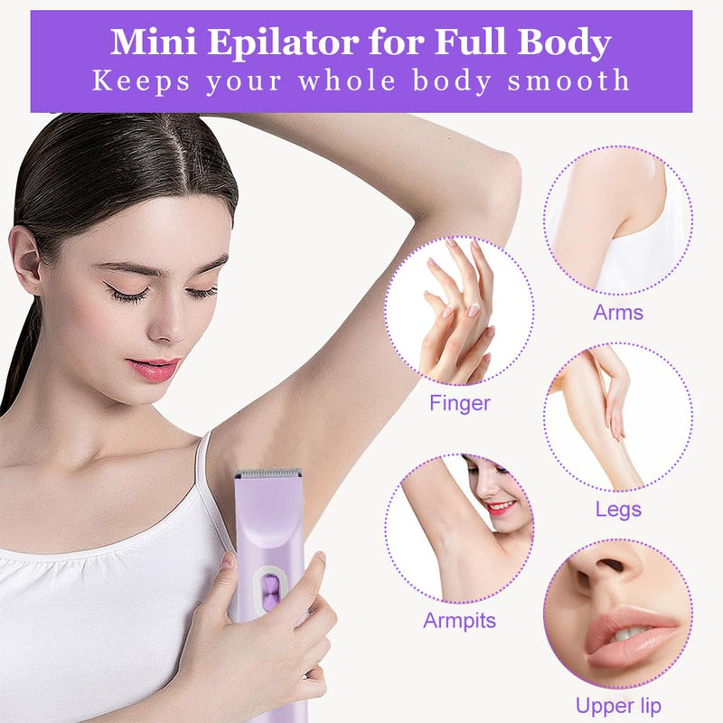 [Australia] - Women's Electric Dual Headed Shaver, 2 in 1 Bikini Trimmer, USB Rechargeable Electric Razors Body Hair Trimmer 