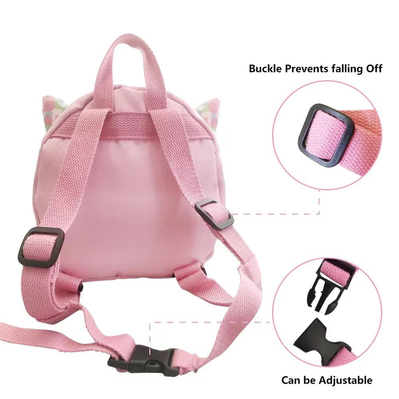 3 in 1 Toddler Backpack with Leash Anti Lost Wrist Link and Safe Strap Belt Baby Harness Leash for Walking with Butterfly Wings Suitable for 1~3 Years Girls