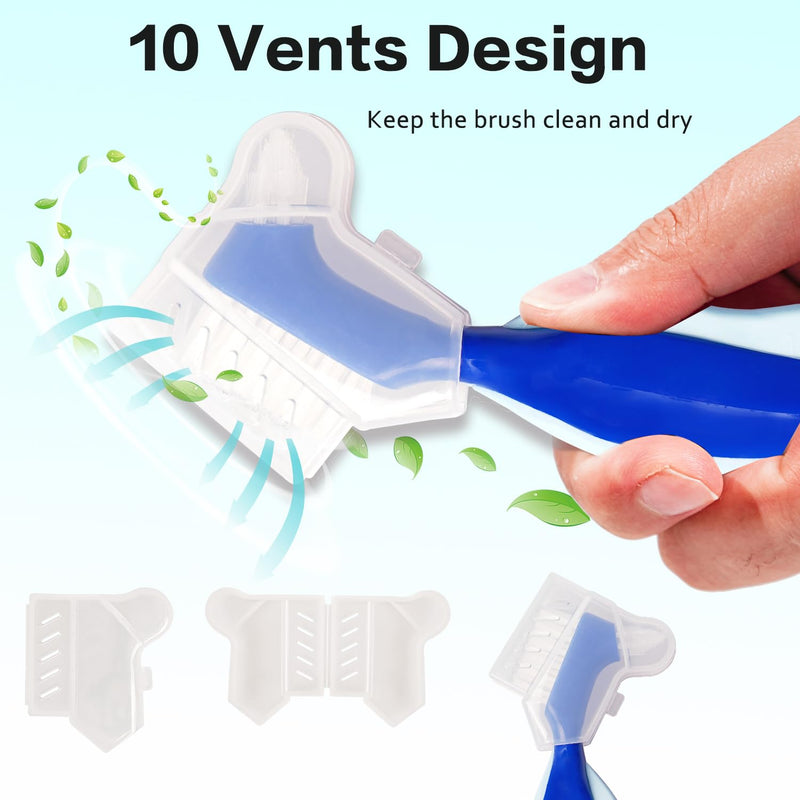 [Australia] - Denture Bath Case Box, Leak Proof Denture Cups for Soaking Full & Partial Dentures, Retainers,Dishwasher safe,with Hard Denture Brush & Denture Toothbrush Cover (Transparent Black) transparent black 