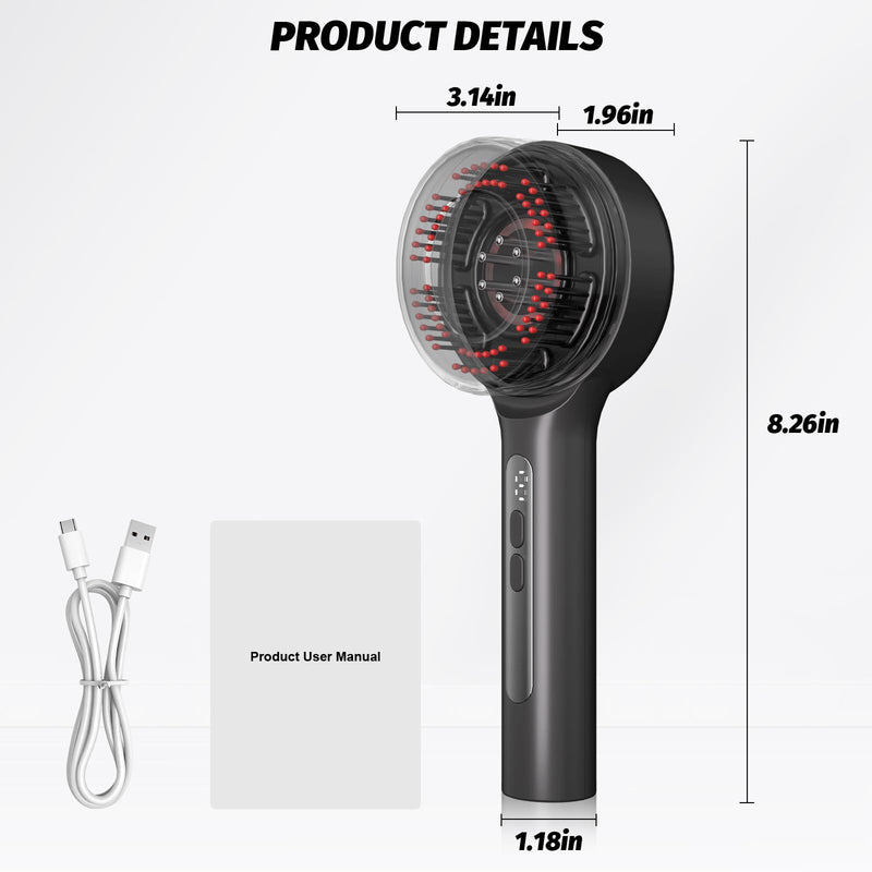 Electric Scalp Massager with 3-in-1 Hair Oil Applicator, Cordless Head Massager IPX7 Waterproof, Portable Scalp Brush for Deep Relaxation, Home, Travel & Shower Use