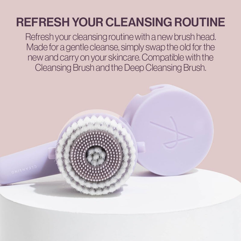 Anisa Beauty Cleansing Brush & Replacement Head Value Set - Cleansing Brush and Two Replacement Heads - Premium Professional Quality Face Cleansing Set - Synthetic Fibers for Gentle Exfoliation