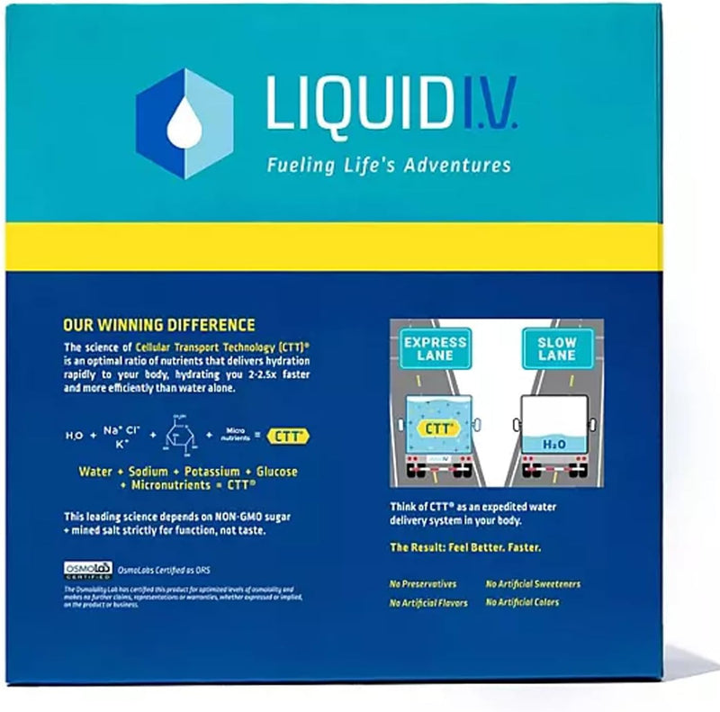 Liquid IV Hydration Multiplier - Lemon Lime - Powder Packets | Electrolyte Drink Mix | Easy Open Single Serving | Non-GMO | 30 Pack