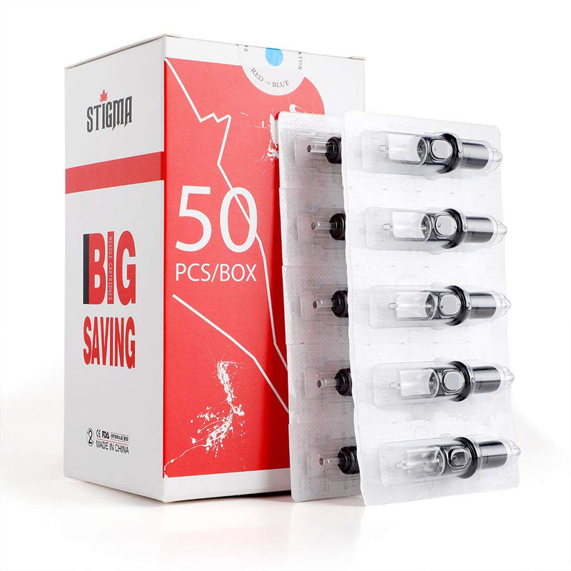 [Australia] - STIGMA #12(7RL) Standard Disposable Tattoo Needle Cartridges with Membrane Safety Cartridges for Tattoo Artists Round Liner 50Pcs Super Value Pack EN05-50-1207RL 1207RL 