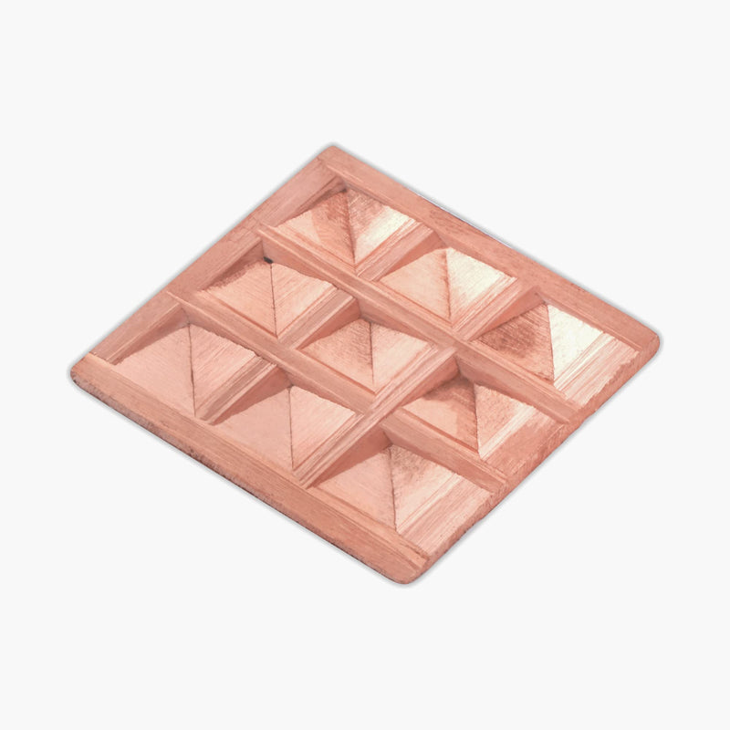 CORONATING Homes Vastu Copper 2 Layer Pyramid | 3-Inch | Pyramid for Positive Energy, Health & Wealth | Vastu Dosh Remedies for Home & Office | Direction - SE, SSE, South | Pack of 1