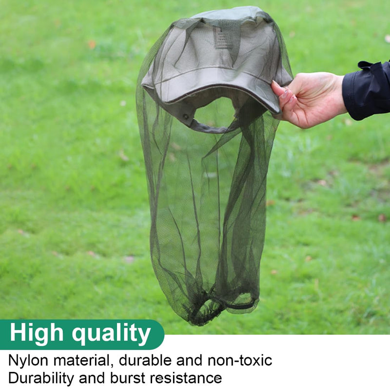 [Australia] - AYVRUOP mosquito repellent hat, 2 pieces mosquito net head anti mosquito head net for neck and face for outdoor hiking fishing camping climbing hiking mosquito fly insect bug prevention 