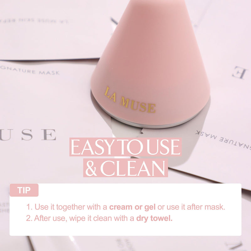 [Australia] - LA MUSE Perfect Cooler (Pink) - Portable Cooling Massager for Soothing & Pore Care|Aluminum Plate for Long-Lasting Cooling Relief | Reduces Puffiness, and Calms Sensitive Skin | Korean Skin Care 