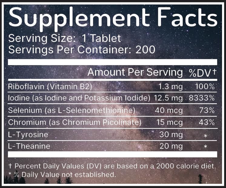 [Australia] - Iodine Supplement 12.5 mg with Selenium (as Selenomethionine) and More - 200 Tablets - Thyroid Plus Immune Support - High Potency Iodine Tablets - Compare to Lugol's Iodine Pills 1 