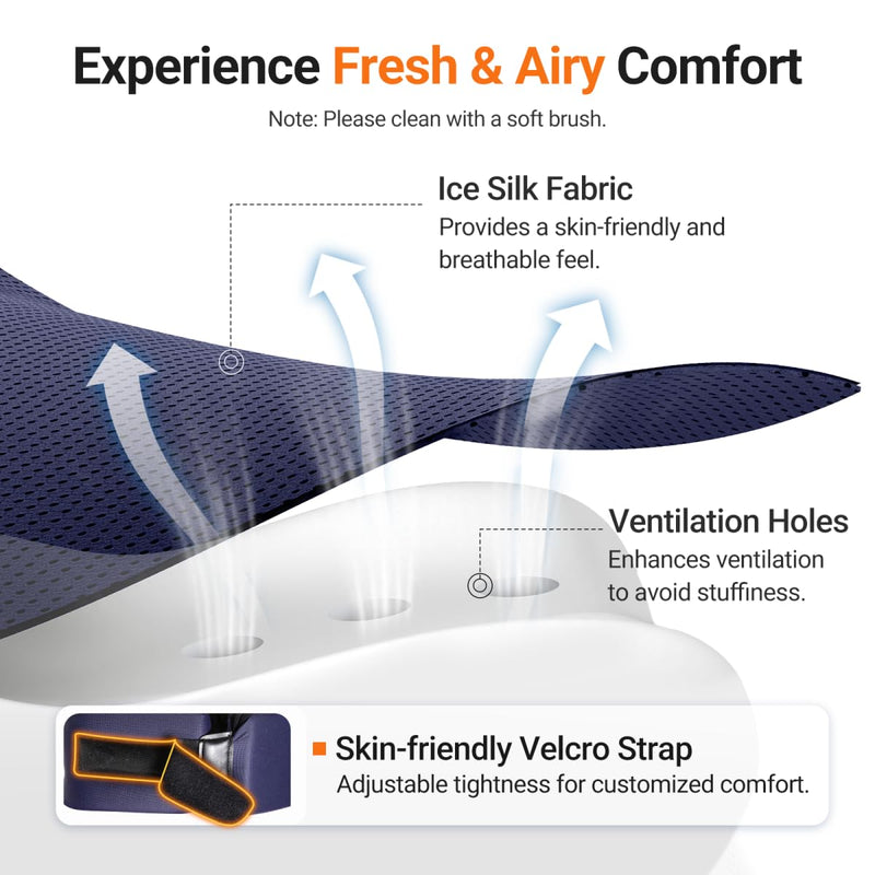 [Australia] - Ergonomic Neck Brace for Neck Pain and Support, Throat-Friendly V-Shape Cervical Collar with Dual Memory Foam for Comfort and Cervical Spine Pressure Relief, Vertebrae Stability (14.0" - 16.5") 
