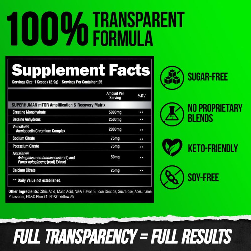 [Australia] - Alpha Lion Superhuman Post Workout Recovery, Muscle Builder Drink, Creatine Powder + More for Lean Muscle Growth, Strength & Volume, Supplement for Women & Men (25 Servings, Gainy Smith Apple) 