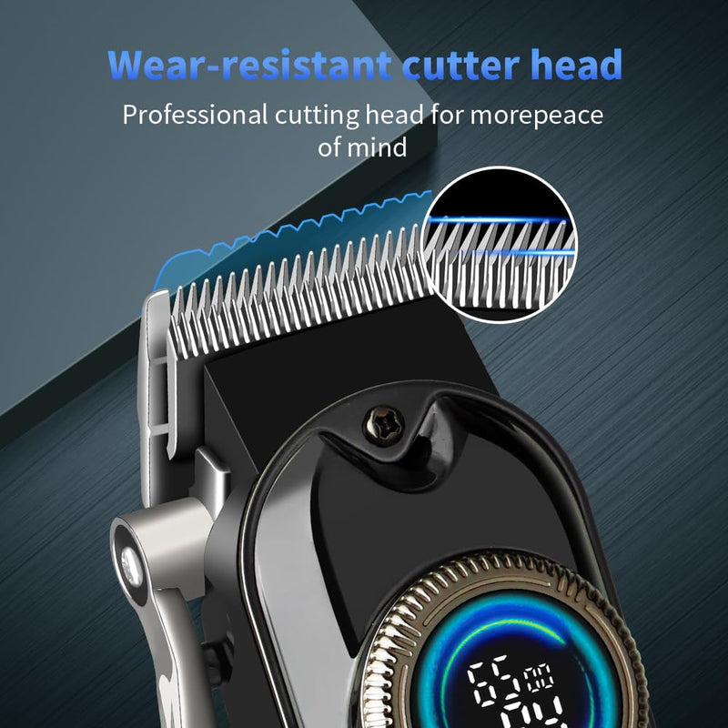 [Australia] - LQT® Hair Clippers for Men Professional, Body Hair Trimmer & Cordless Grooming Set with LED Display Zero Gap Clippers,Fade Haircut Kit, Electric Hair Cut Machines- Ideal Gifts for Men (Gold) Gold 