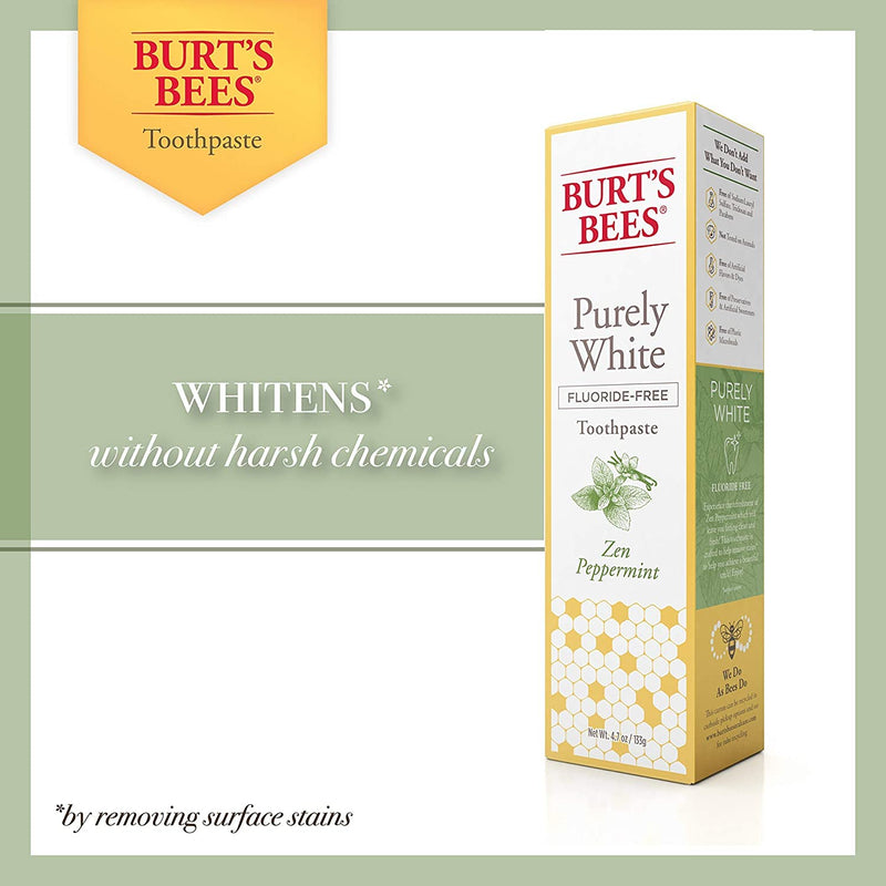 P&G-Burts Bees Toothpaste Purely White 4.7 Ounce Zen Peppermint (Pack of 2) 4.7 Ounce (Pack of 2)