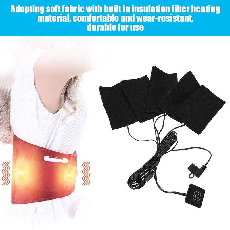 [Australia] - USB Electric Cloth Heater, Five Portable Waterproof Foldable Heating Pads Adjustable Temperature Heating Element Warmer Tool 