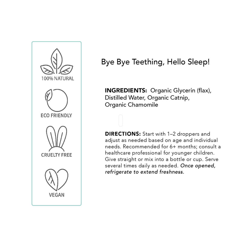 Balm Baby Natural Baby Teething & Calming Tincture - Calms, Soothes Gums and Discomfort – Vegan - Glass Bottle with Glass Dropper (4oz) 1 Count (Pack of 1) Sweet Glycerin