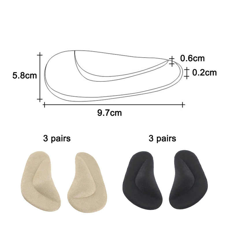 [Australia] - 6 pairs of arch pads, gel arch support insoles, flat foot insoles, high arch orthopedic insoles, silicone foot insoles insoles for foot pressure and foot pain relief 