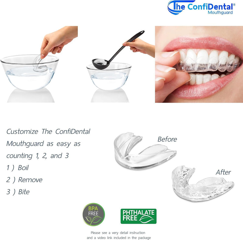 [Australia] - The ConfiDental - Pack of 3 Moldable Mouth Guard for Teeth Grinding Clenching Bruxism, Sport Athletic, Whitening Tray, Including 2 Regular and 1 Heavy Duty Guard (2 (LLL) Regular 1 (II) Heavy Duty) Model I (2pcs.) + Medel III (1pcs.) Blue 3 